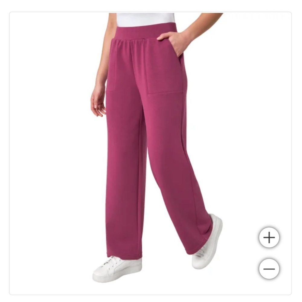 Mondetta Pink Wide Leg Pants Relaxed Fit